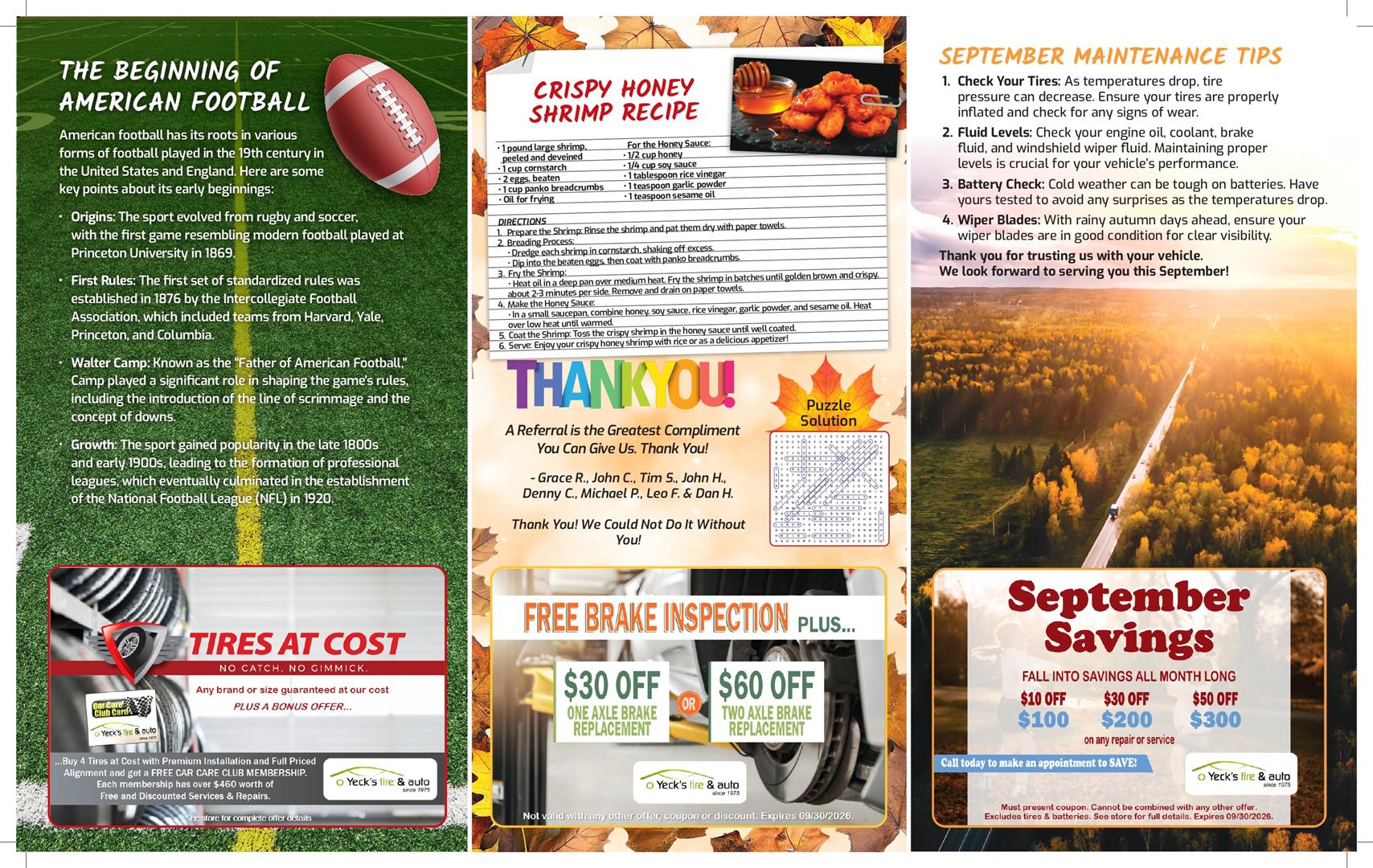 Monthly Newsletter Page 3 | Yeck's Tire & Auto